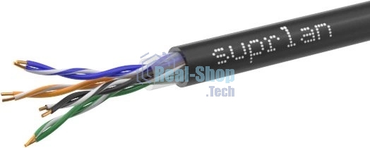 Кабель информационный Suprlan Premium 01-1012-2, cat.5e FTP 4 пары X24AWG PVC внутренний, 305м, серый