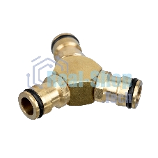 Тройник для разветвления или соединения, штуцерный, латунный Palisad