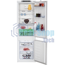 Встраиваемый холодильник Beko BCNA275E3S (7523020054) белый двухкамерный 185/69 л морозилка снизу, No Frost