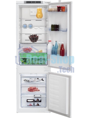 Встраиваемый холодильник Beko BCNA275E3S (7523020054) белый двухкамерный 185/69 л морозилка снизу, No Frost