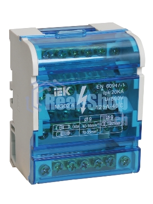 Шины на DIN-рейку в корпусе IEK YND10-4-07-100 (кросс-модуль) ШНК 4х7 3L+PEN IEK