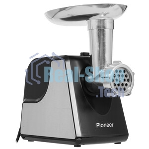 Мясорубка электрическая Pioneer MG225 черный, 3000 Вт, 3.0 кг/мин, реверс, защита от перегрузки, насадки - 4