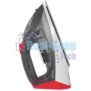 Утюг BRAYER BR4011 черный/белый/красный, 2400 Вт, 20 г /мин, 140 г/мин, 330 мл