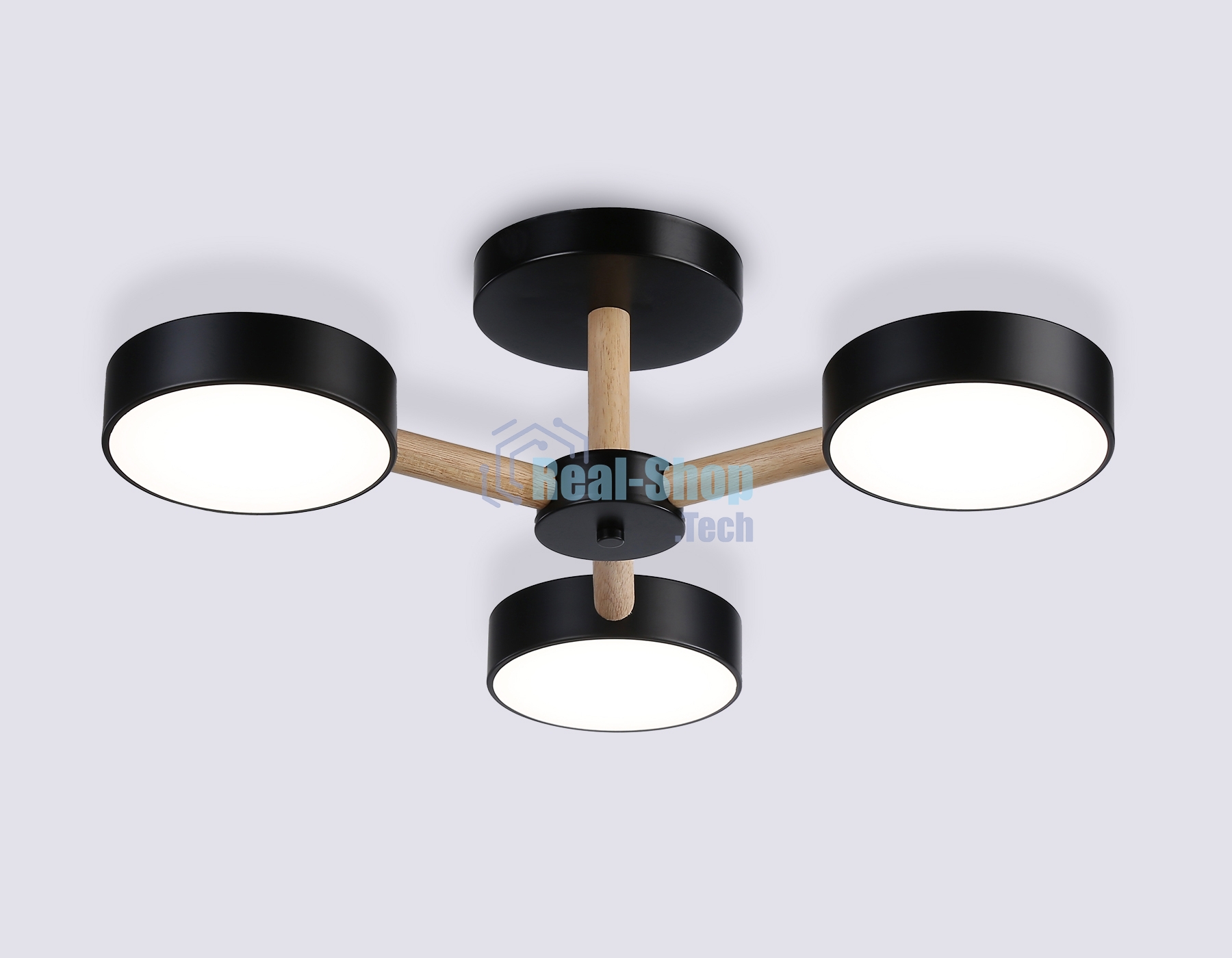 Светильник Ambrella light FL4823/3 BK черный 3000K-6400K 40W D580*160 (ПДУ ИК)