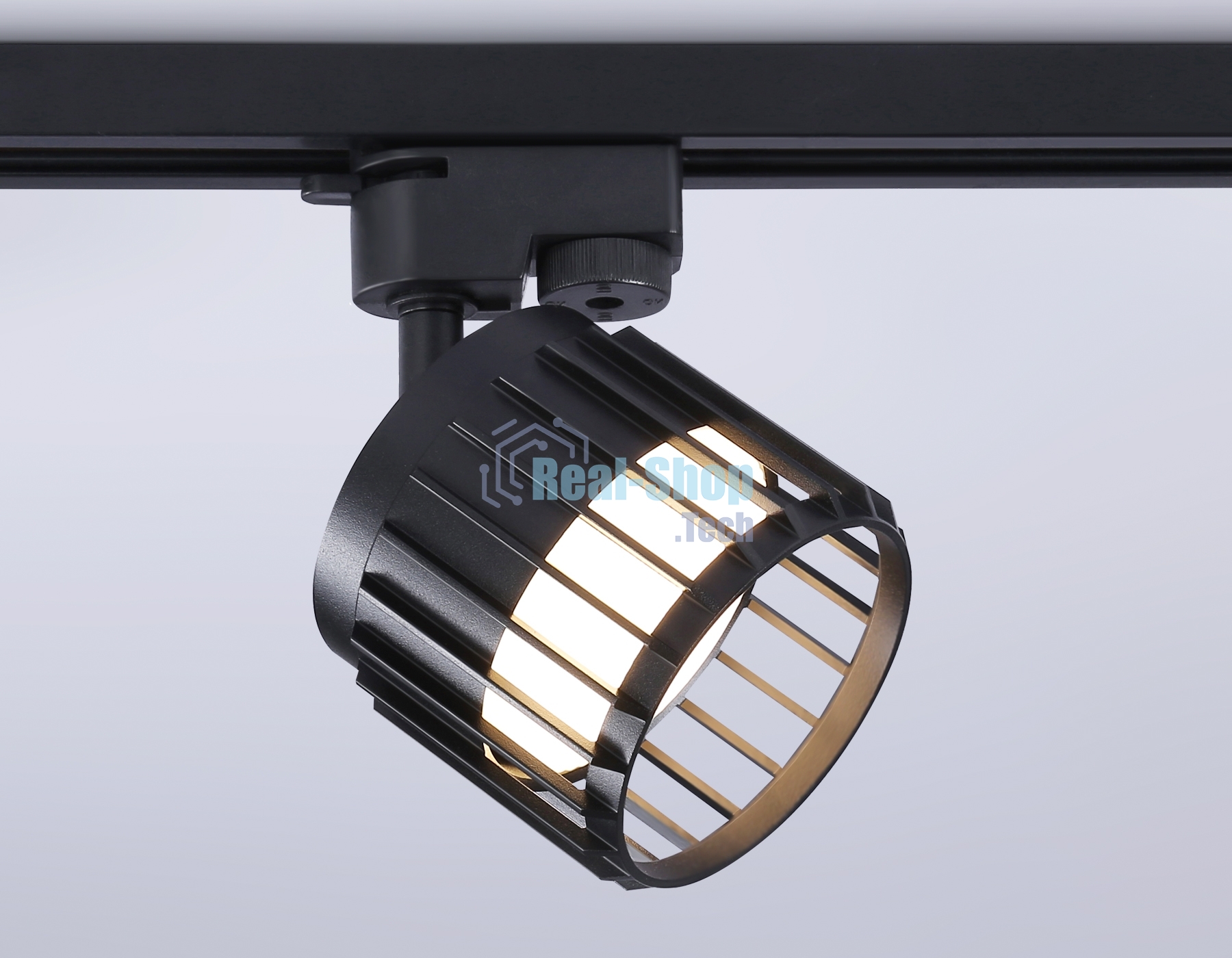 Трековый однофазный светильник Ambrella light GL5349 BK черный GX53 D100*80