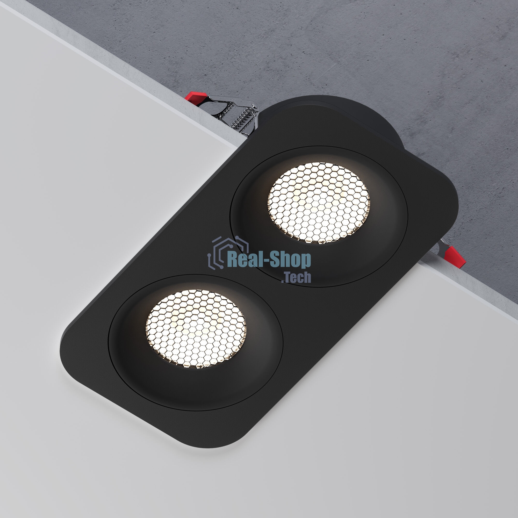 15277/LED / Светильник встраиваемый 20W 4000K черный IP44