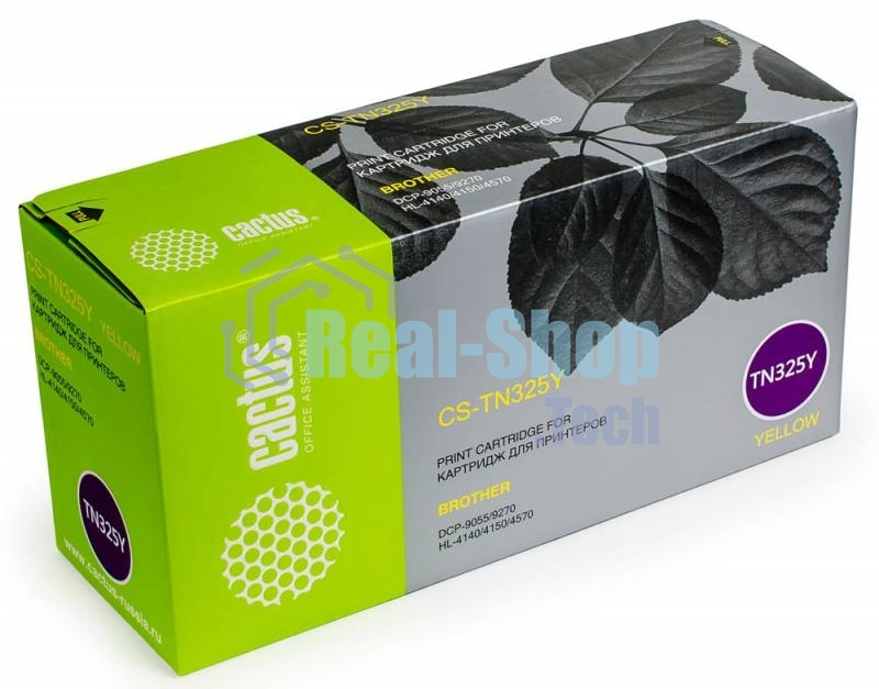 Картридж лазерный Cactus CS-TN325Y желтый (3500 стр.) для Brother DCP 9055/9270; HL 4140/4150/4570