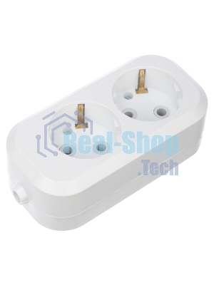 Колодка 2 гнезда с заземлением Rexant