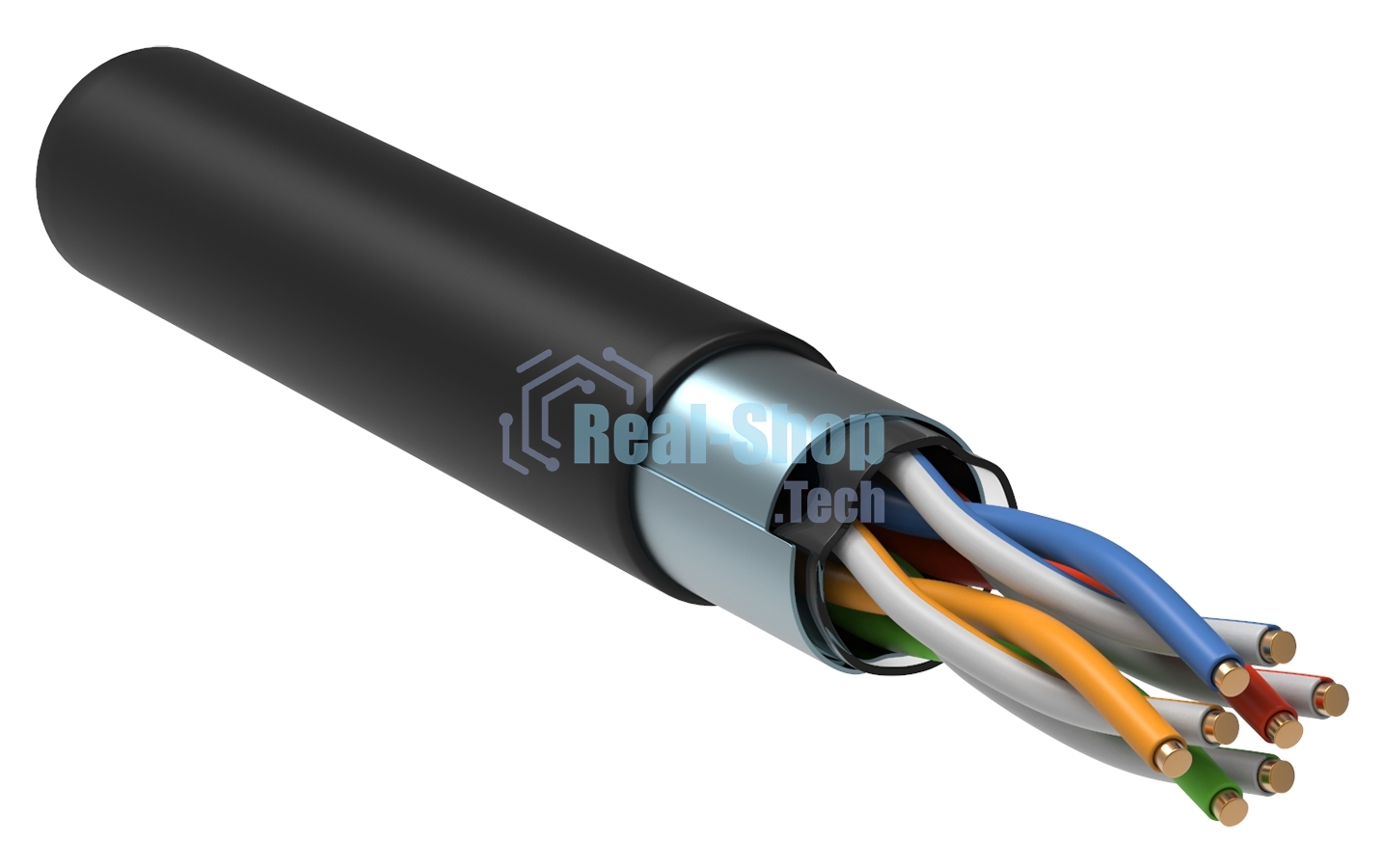 Витая пара ITK LC3-C5E04-329 F/UTP кат.5E 4x2x24AWG LSZH черный (305м)