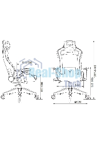 Кресло игровое Knight Outrid Smile черный эко.кожа крестов. пластик