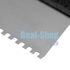 Шпатель из нержавеющей стали Сибртех 150 мм, зуб 4х4 мм, пластмассовая рукоятка