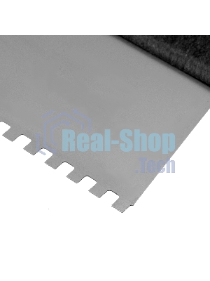 Шпатель из нержавеющей стали Сибртех 150 мм, зуб 4х4 мм, пластмассовая рукоятка