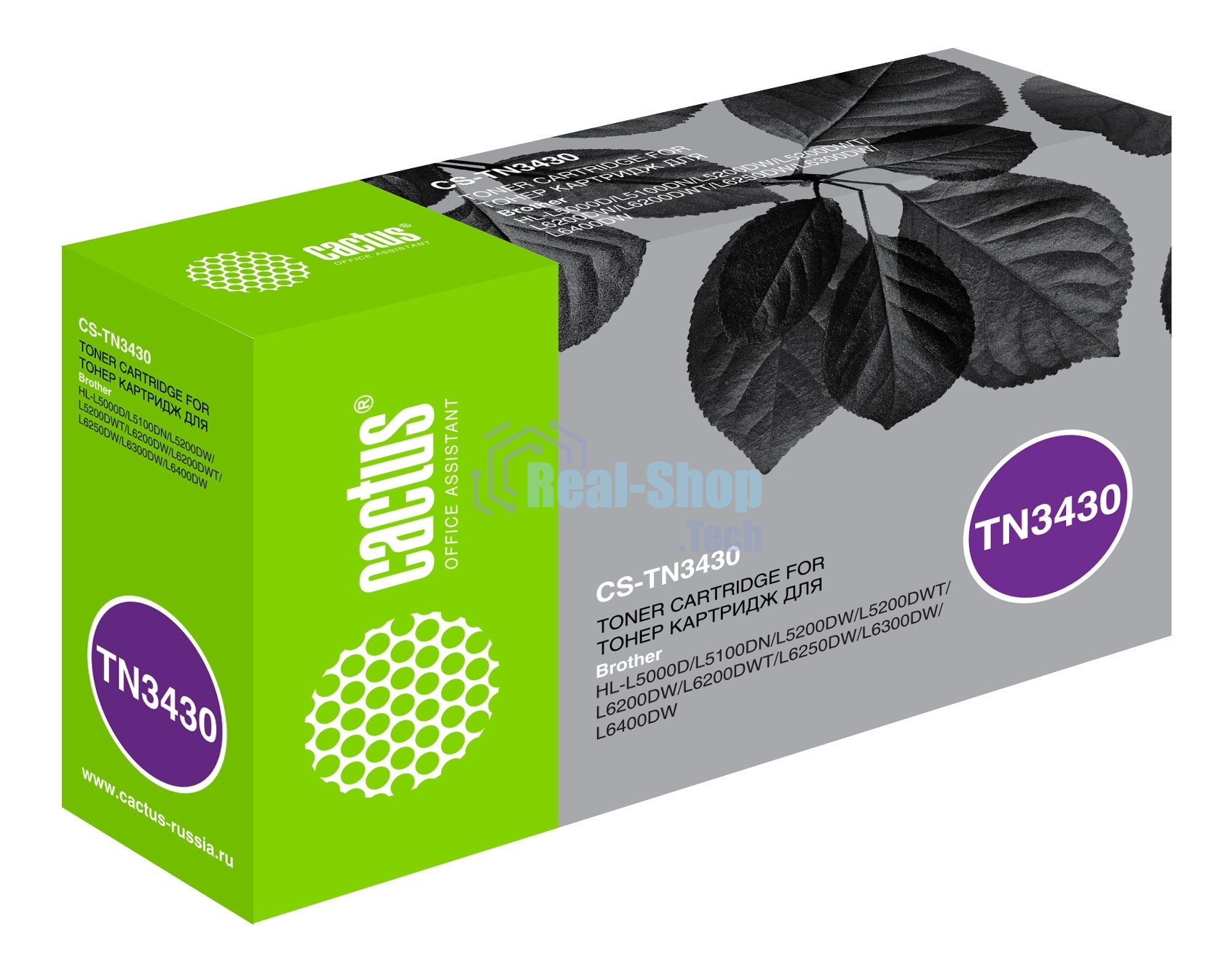 Картридж лазерный Cactus CS-TN3430 черный (3000 стр.) для Brother HL L5000/5100/5200/6250/6300/6400