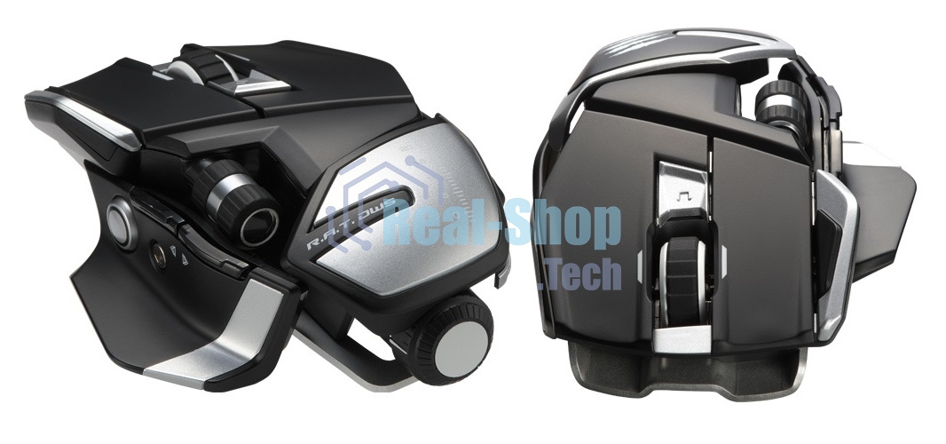 Мышь беспроводная/проводная Mad Catz R.A.T. DWS черный, 16000 dpi, радиоканал, Bluetooth, USB, кнопки - 14