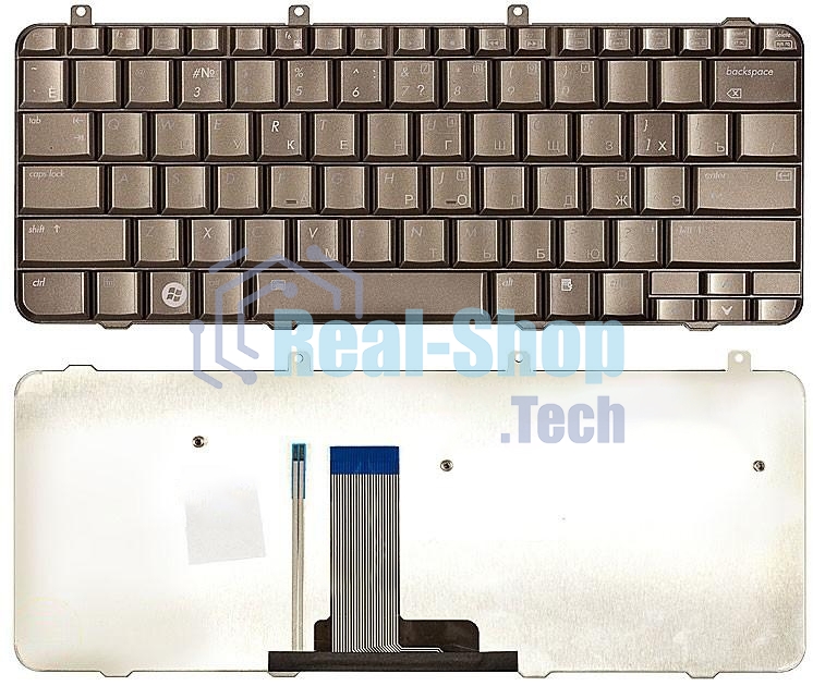 Клавиатура для ноутбука HP Pavilion DV3-1000 DV3z-1000 бронза с подсветкой