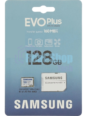 Флеш карта Samsung MICRO SDXC EVO+ 128Gb V10 W/A MB-MC128SA/EU