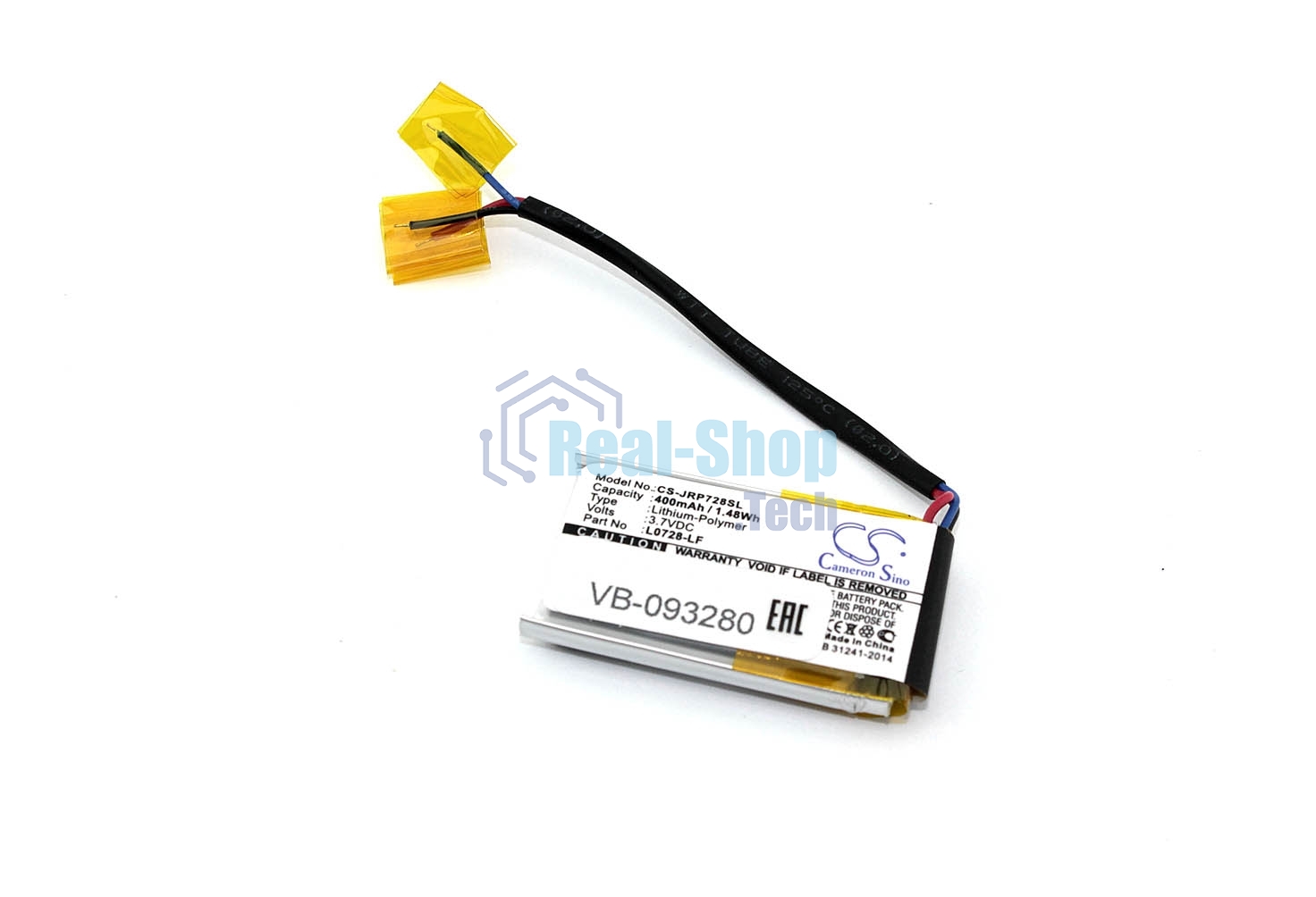 Аккумуляторная батарея CameronSino CS-JRP728SL для JBL JR POP 3.7V 400mAh / 1.48Wh