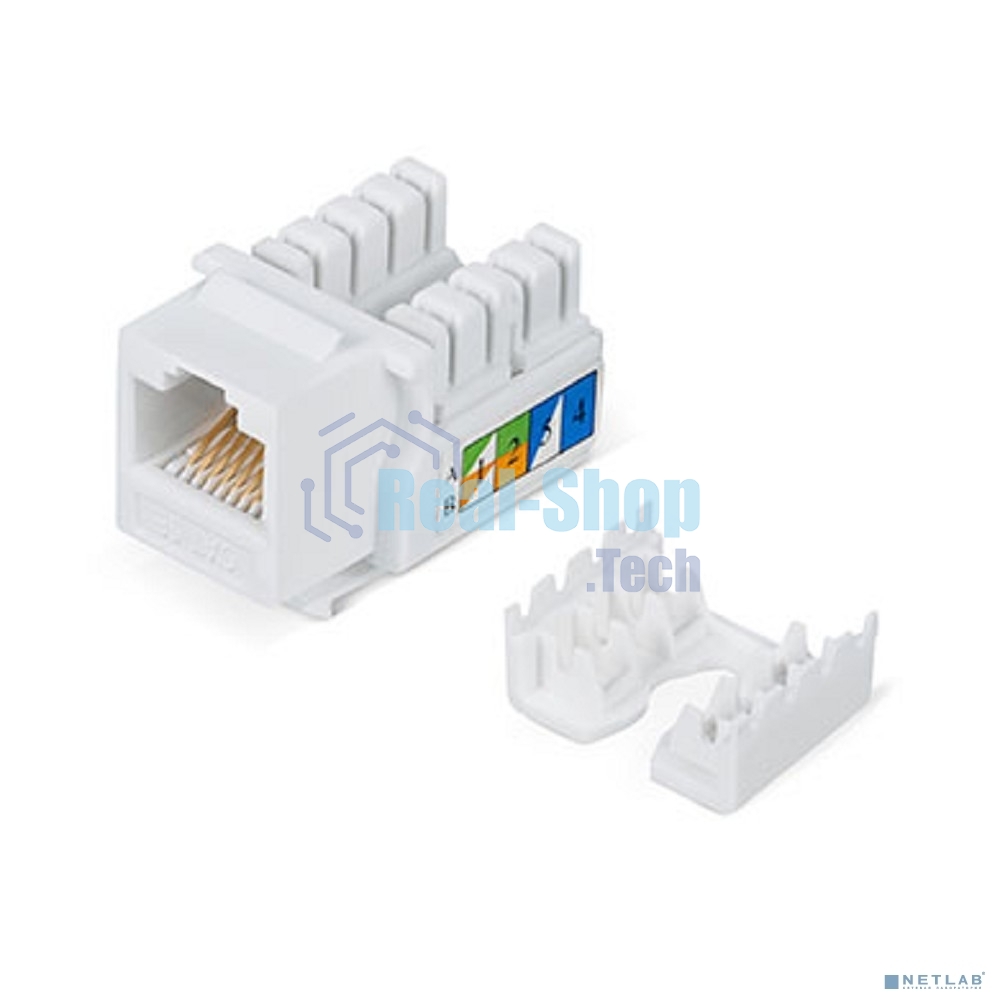 Модуль универсальный Cabeus, keystone, 1хRJ45, IDC 110, кат. 5е, неэкр., белый