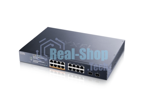 Коммутатор Zyxel NebulaFlex XMG1915-18EP-EU0101F 16x2.5Gbит/с 2SFP+ 8PoE++ 180W управляемый