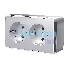 Розетка двойная с заземлением Werkel Gallant (серебряный) W5072106