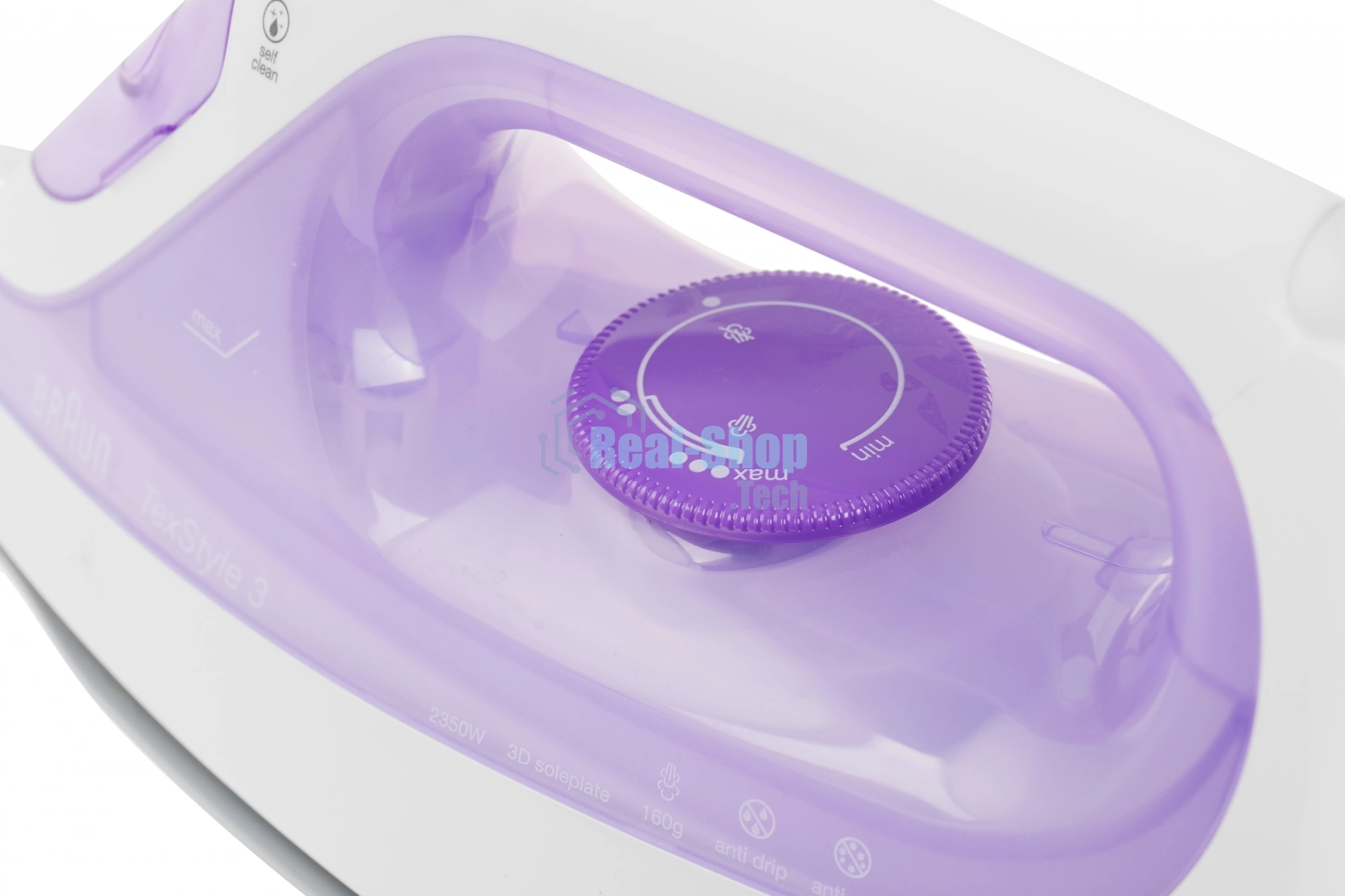 Утюг Braun SI3042VI фиолетовый/белый, 2350 Вт, 45 г/мин, 160 г/мин, 270 мл