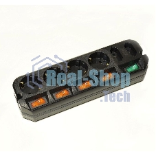 Сетевой удлинитель Most A10 1.6м (6 розеток) черный (пакет ПЭ)