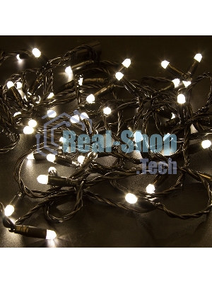 Гирлянда Neon-night Нить 10м, постоянное свечение, черный ПВХ, 24В, Теплый белый