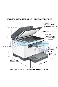 МФУ лазерное HP LaserJet M236sdn (9YG08A), A4, ч/б, печ. до 29 стр/мин., скан. до 19 стр/мин. (ч/б) 10 стр/мин. (цвет), 600 x 600 dpi, USB, RJ-45, Air Print, Mopria