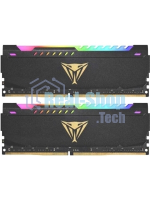 Оперативная память Patriot Viper Steel, DDR4, 32GB (2x16GB), 3600MHz, CL20, DIMM, с радиатором, RGB, черный