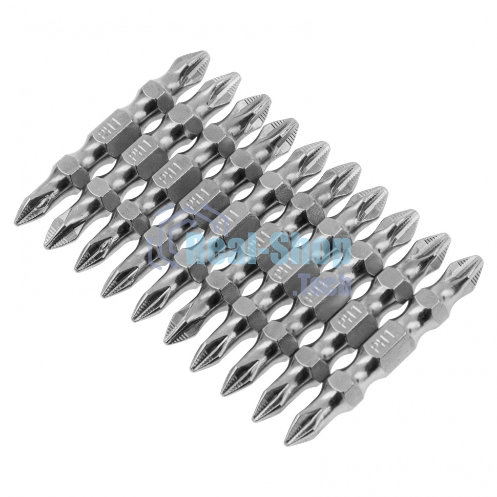 Набор бит двухстор. Gross PH2-PH1х45мм, сталь S2, 10 шт.