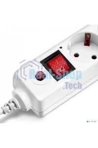 Сетевой фильтр BURO Сетевой фильтр, 6 розеток, 3 метра, (600SH-3-W), белый 992266