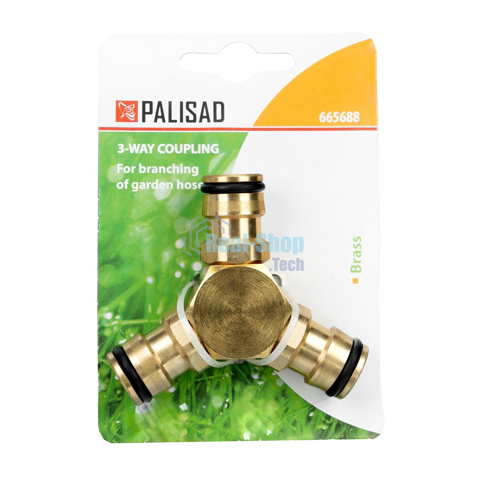 Тройник для разветвления или соединения, штуцерный, латунный Palisad