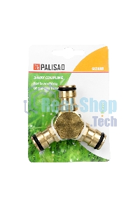 Тройник для разветвления или соединения, штуцерный, латунный Palisad