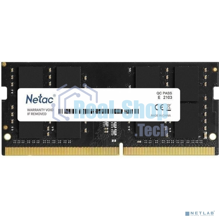 Оперативная память NETAC Basic, DDR4, 16GB (1x16GB), 3200MHz, CL22, SO-DIMM