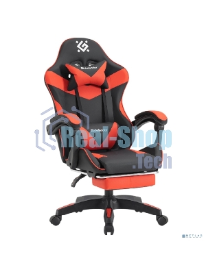 Кресло Defender TORNADO BLACK/RED черный/красный, экокожа