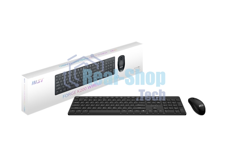 Комплект клавиатура+мышь MSI K200 Combo MS-8ZA4 беспроводной, USB, 1600 DPI, чёрный