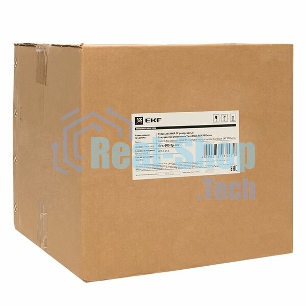 Рубильник 630A 3P реверсивный без рукоятки управления TwinBlock EKF tb-s-630-3p-rev EKF