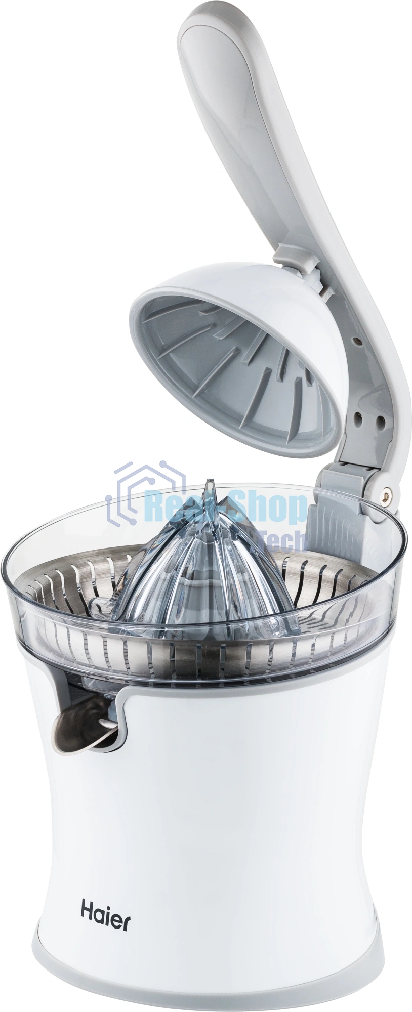 Соковыжималка Haier HJ-700 белый, цитрусовая, 100 Вт, 700 мл, механическое