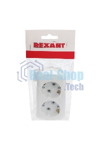 Колодка 2 гнезда с заземлением Rexant