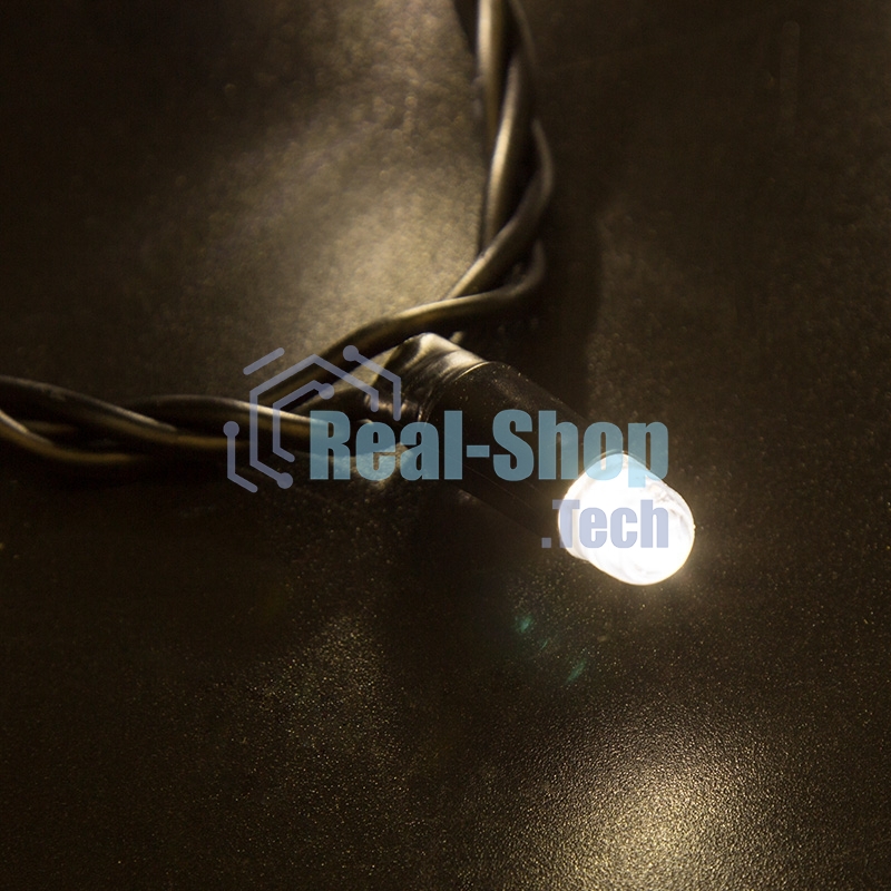 Гирлянда Neon-night Нить 10м, постоянное свечение, черный ПВХ, 24В, Теплый белый