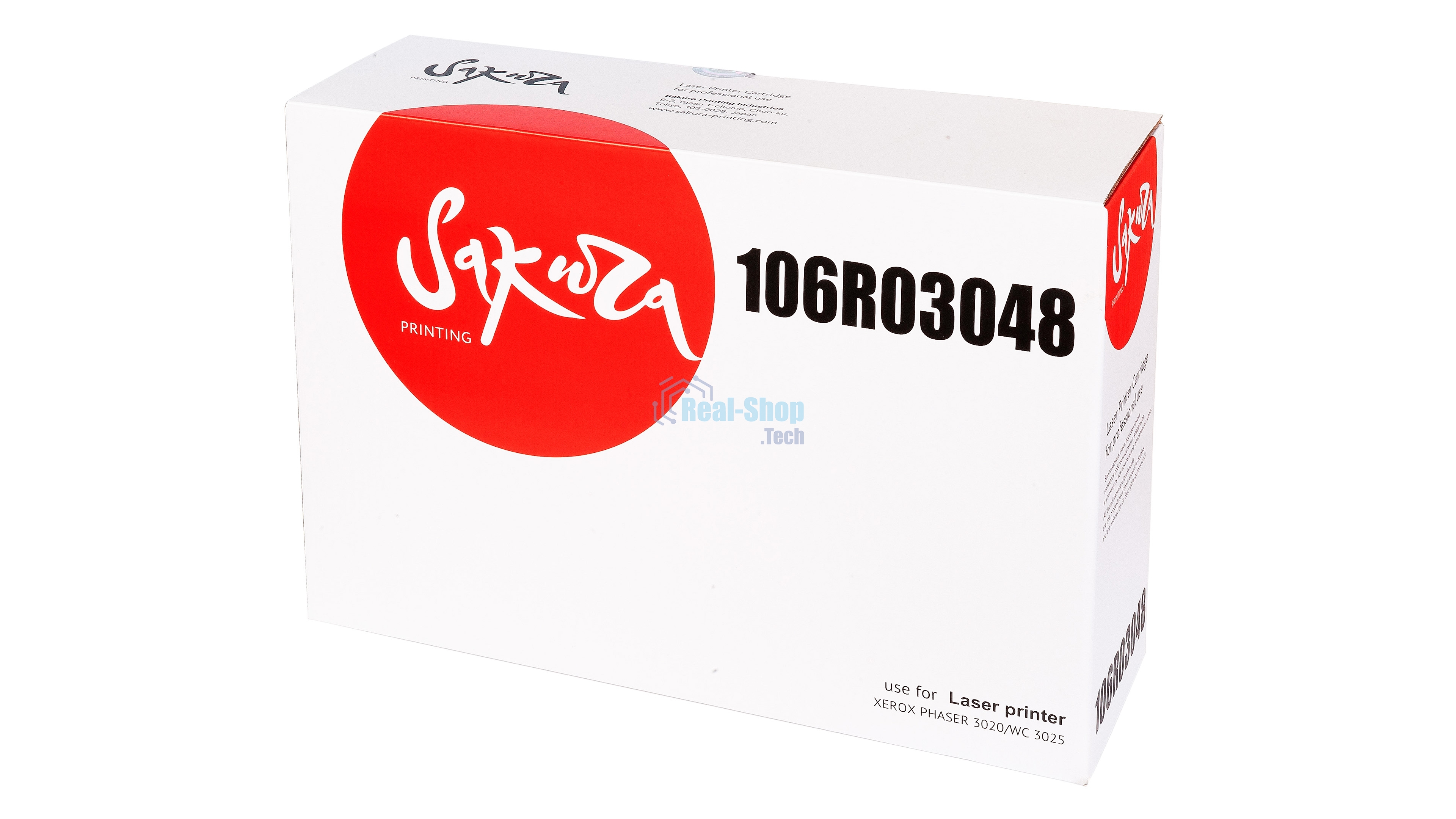 Картридж лазерный Sakura 106R03048 для Xerox Phaser 3020, Xerox WorkCentre 3025, черный, 3000 к. (в комплекте 2 шт. SA106R02773, на 1 500 к. каждый)