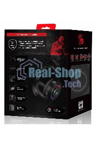 Гарнитура проводная с микрофоном A4 Bloody G521 черный 2.3м мониторные USB оголовье черный