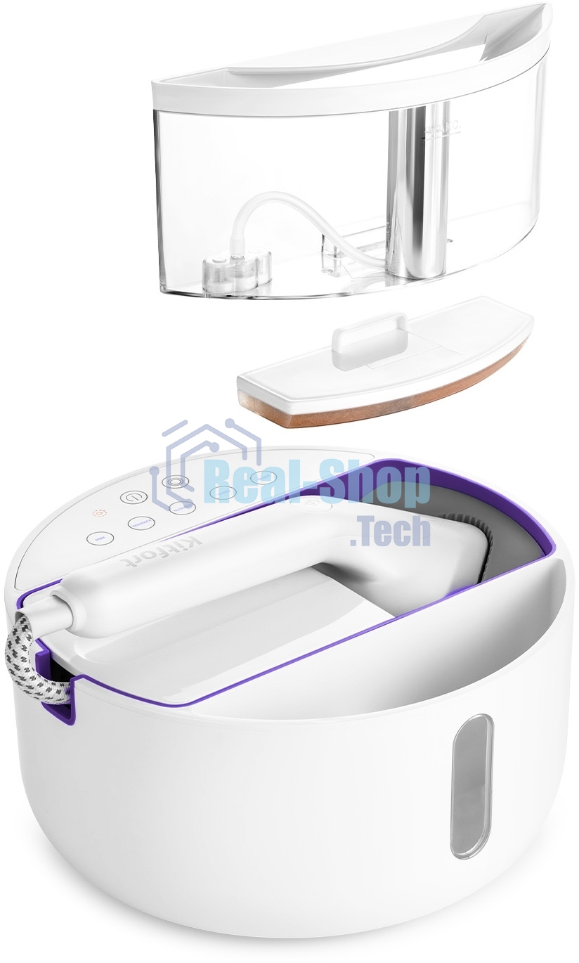 Отпариватель Kitfort КТ-9110-1 белый/фиолетовый, 2180 Вт, 45 г/мин, 600 мл