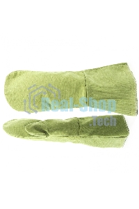 Рукавицы специальные Сибртех с притачными крагами двунитка (краги сварщика), огнеупорные