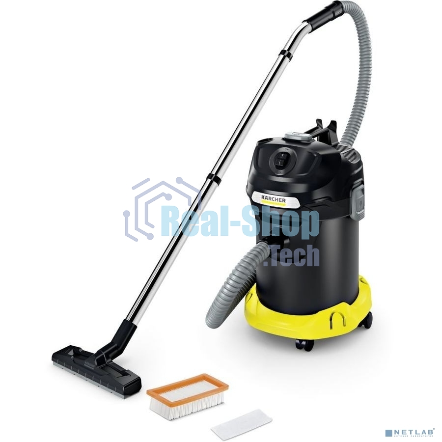 Пылесос Karcher AD 4 PREMIUM желтый/черный, 150/600 Вт, уборка сухая, пылесборник контейнер 17 л