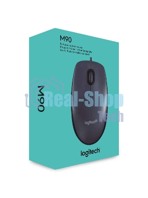 Мышь проводная Logitech M90 черный/серый, 1000 dpi, USB, кнопки - 3