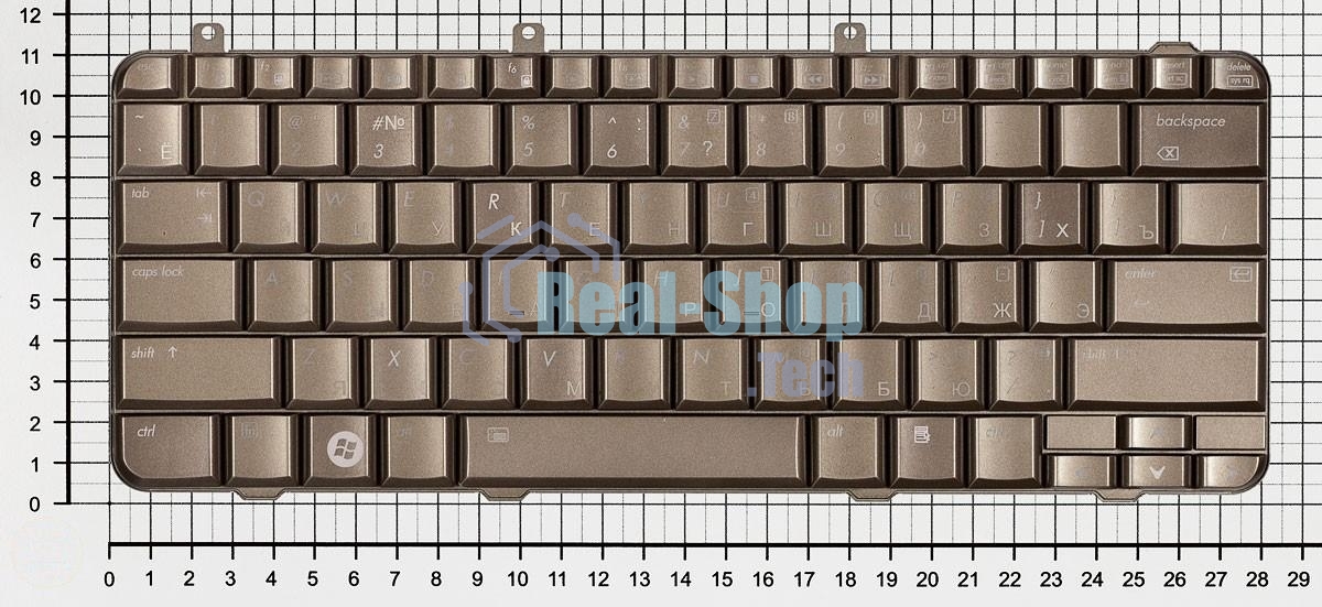 Клавиатура для ноутбука HP Pavilion DV3-1000 DV3z-1000 бронза с подсветкой