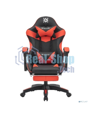 Кресло Defender TORNADO BLACK/RED черный/красный, экокожа