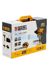 Винтоверт ударный аккумуляторный бесщет. Denzel CIDH-BL-20-270, Li-Ion, 20 В