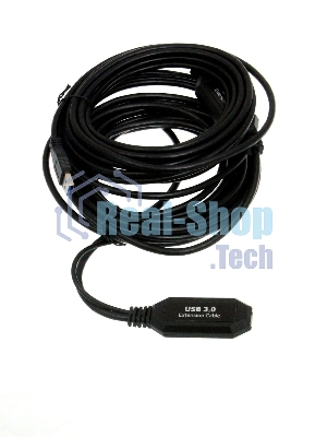 Кабель-адаптер USB3.0-repeater, удлинительный активный Am-->Af 10м VCOM